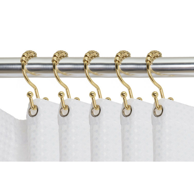 UtopiaAlley Double Roller Shower Curtain Hooks & Reviews Wayfair